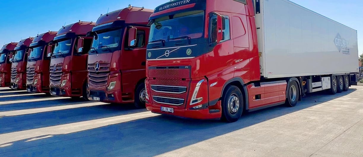 Gülsan Transport uluslararası kara taşımacılığı araç filosu